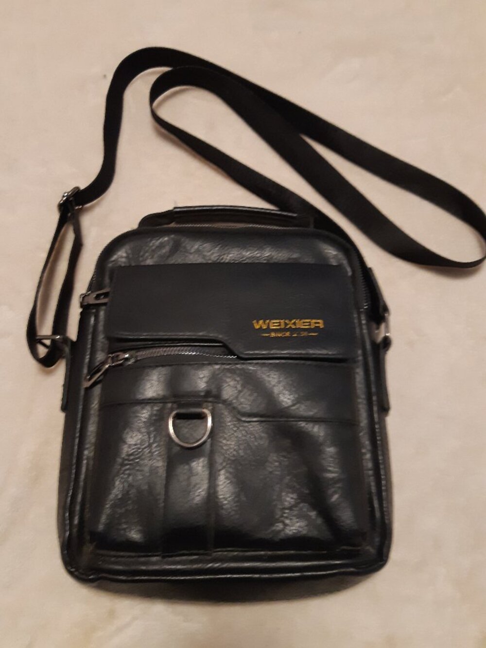 WEIXIER Black Crossbody Messenger Bag